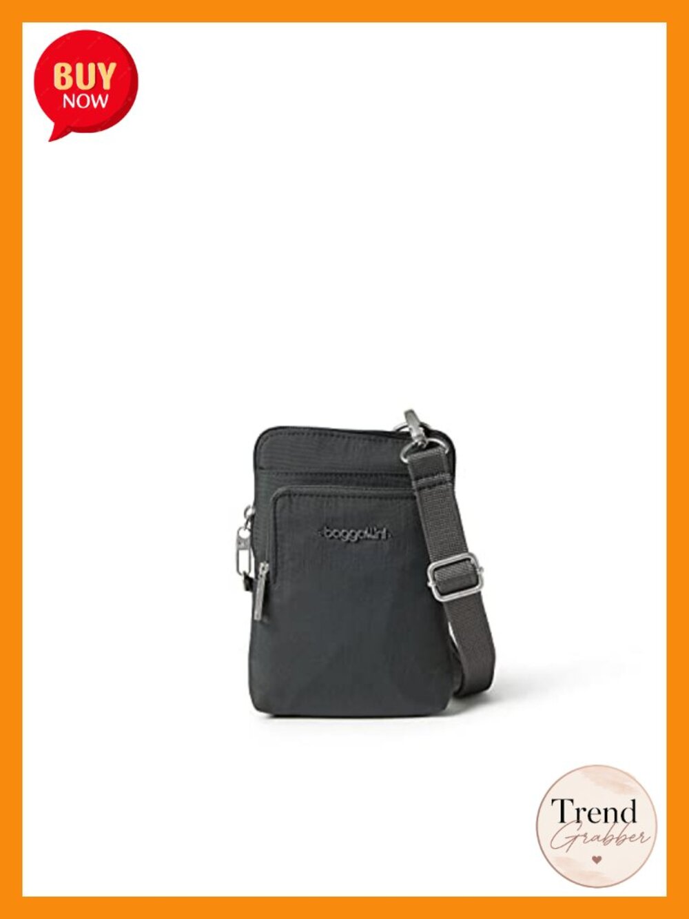 Anti-Theft Water-Resistant Nylon Crossbody Bag RFID Blocking